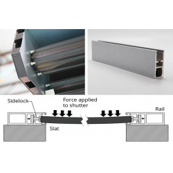 Rolling Hurricane Shutter System - 63mm Single Wall Slat (End-Retention)